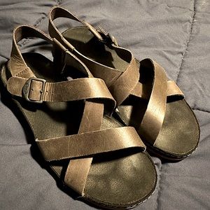 Chaco leather cross over sandals